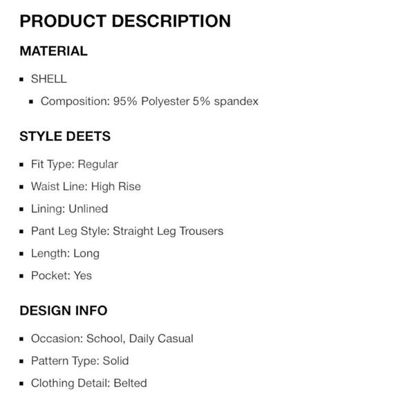 Cider Womens Tweed Solid Belted Straight Leg Trouser Pants High Rise Pink XL - Picture 11 of 11